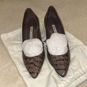 Manolo Blahnik Snakeskin Heels